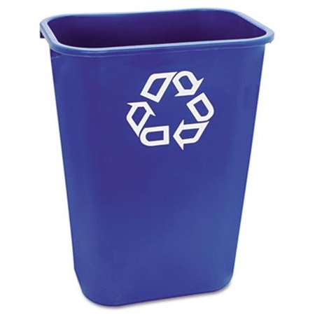 RCP Rcp 295773BE Large Deskside Recycle Container w/Symbol  Rectangular  Plastic  41 1/4 qt  Blue 295773BE